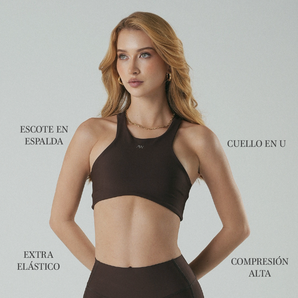 Half Moon Sport Bra Macchiato