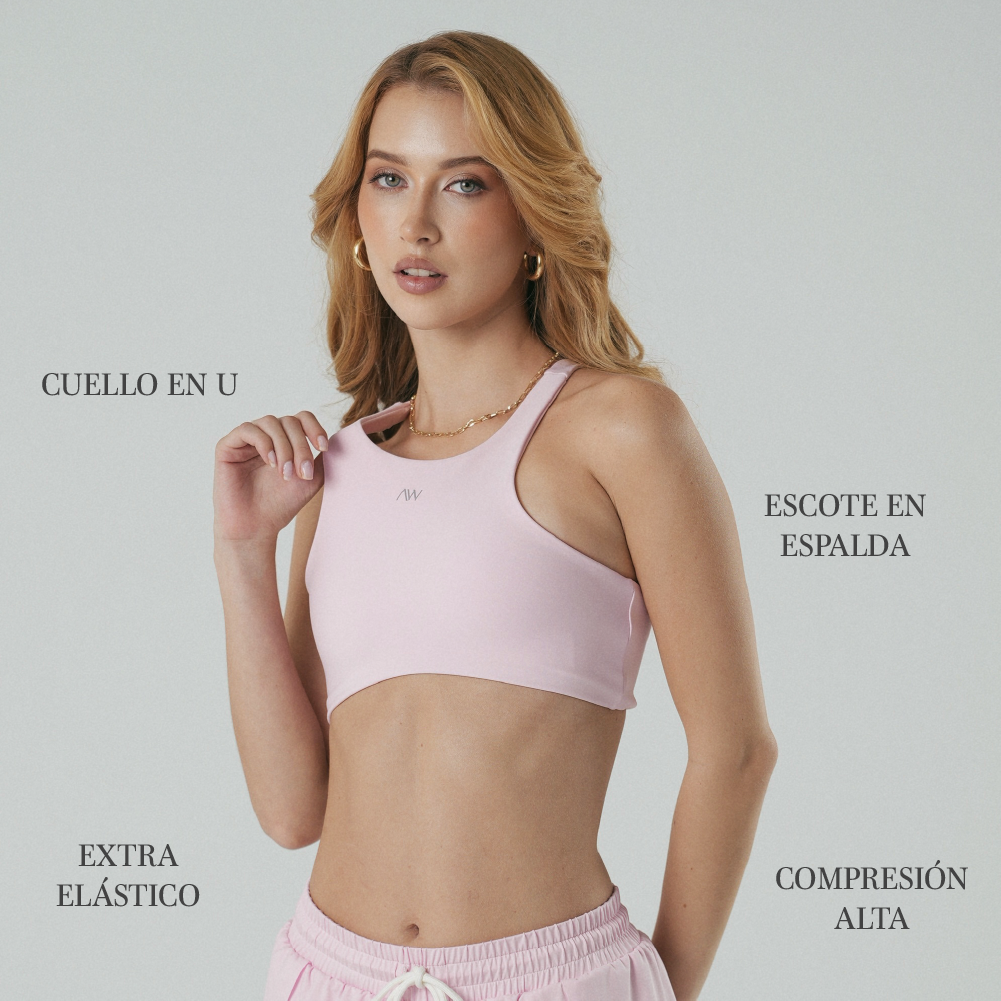 Half Moon Sport Bra Blush