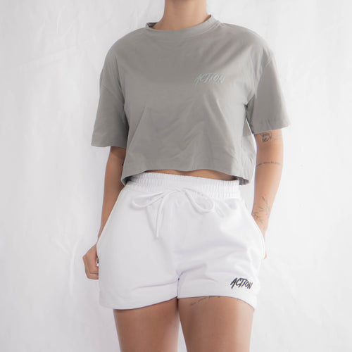 Crop top Gris