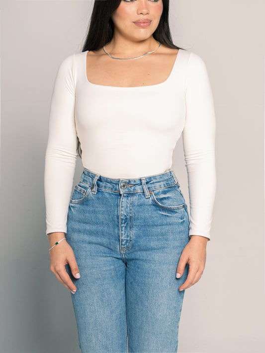 BodySuit Long Sleeve Crema