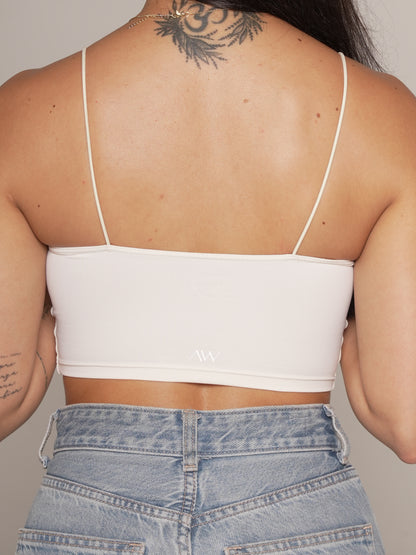 Crop Top Tirantes Crema