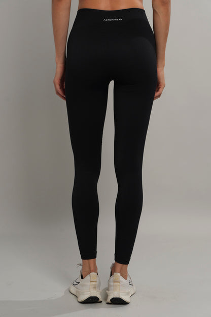 High waist leggings seamless Negro