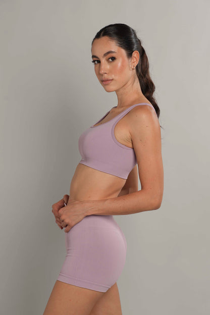 Square bra seamless Lila Oscuro