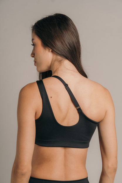 One shoulder sport bra Negro