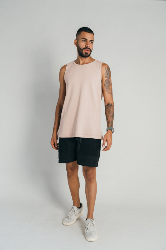 Basic Tank Texturizada Beige