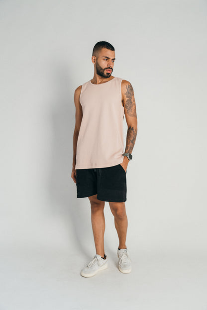 Basic Tank Texturizada Beige
