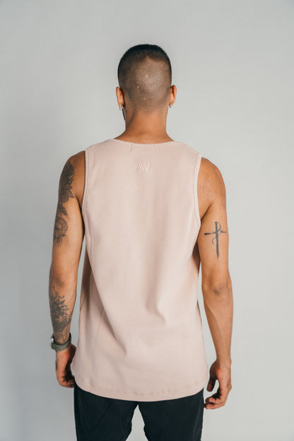 Basic Tank Texturizada Beige