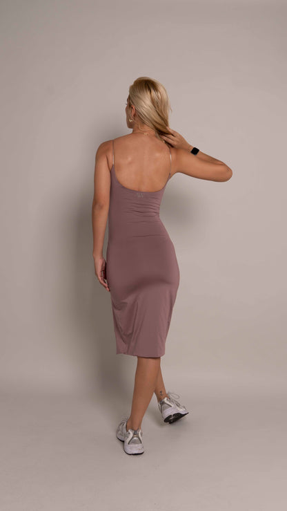 Slip Midi Dress Cocoa