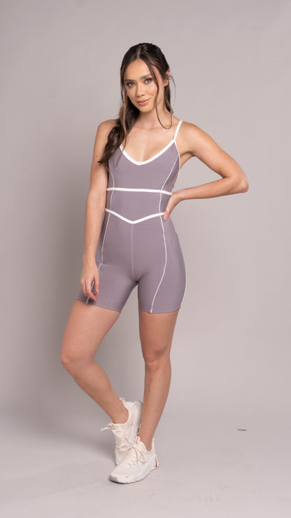 Street contrast jumpsuit Morado