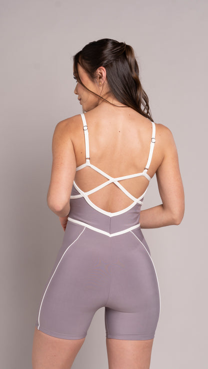 Street contrast jumpsuit Morado