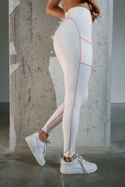 Contrast Pockets leggings Crudo