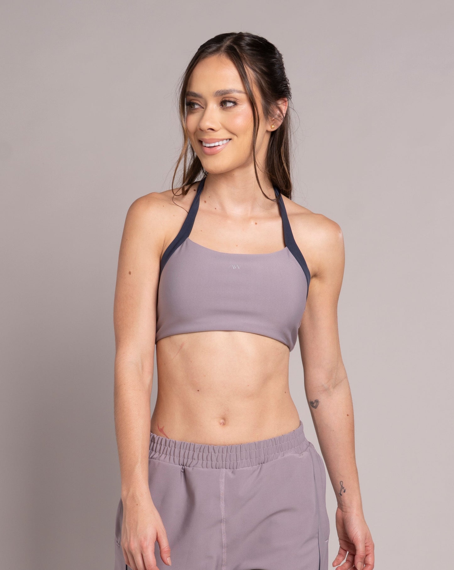 Contrast Halter top Morado