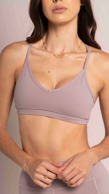 V neck bra Morado