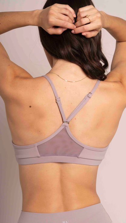V neck bra Morado