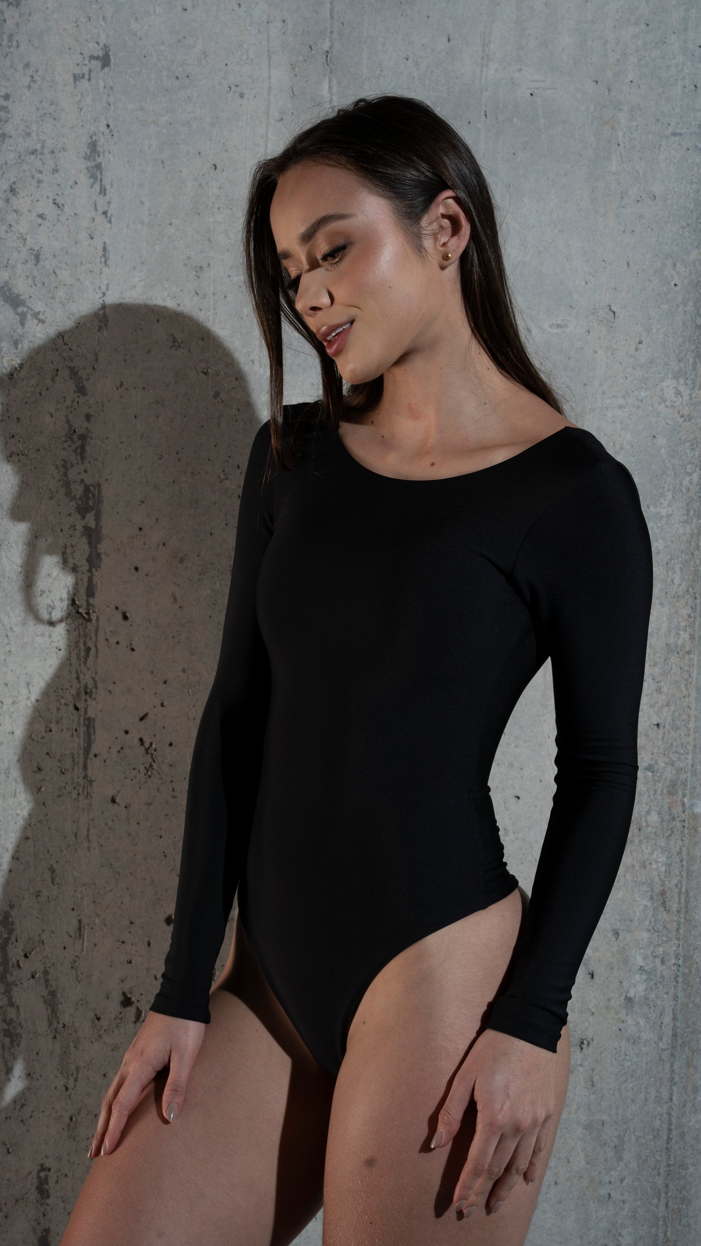 Core Sculpt Long Sleeve bodysuit  Negro