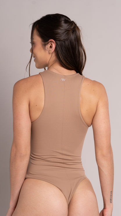 High-neck Bodysuit Mocha
