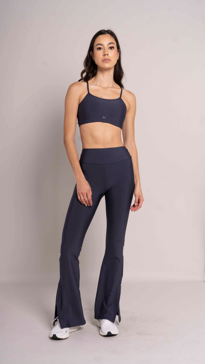 High waist leggings flair Azul Noche