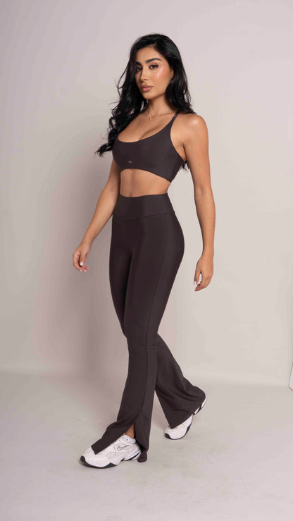 High waist leggings flair Stone