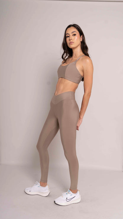 High Waist leggings V Latte