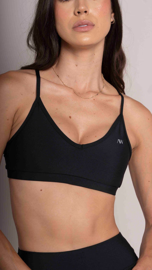 V neck bra sens Negro Smoke