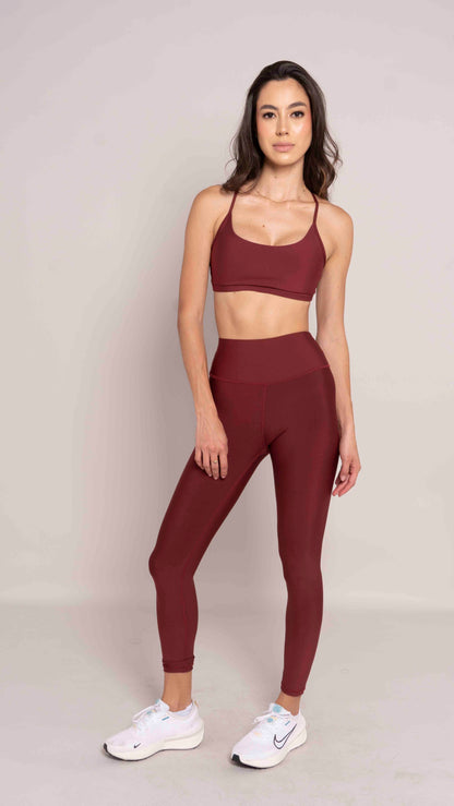High Waist leggings sens merlot