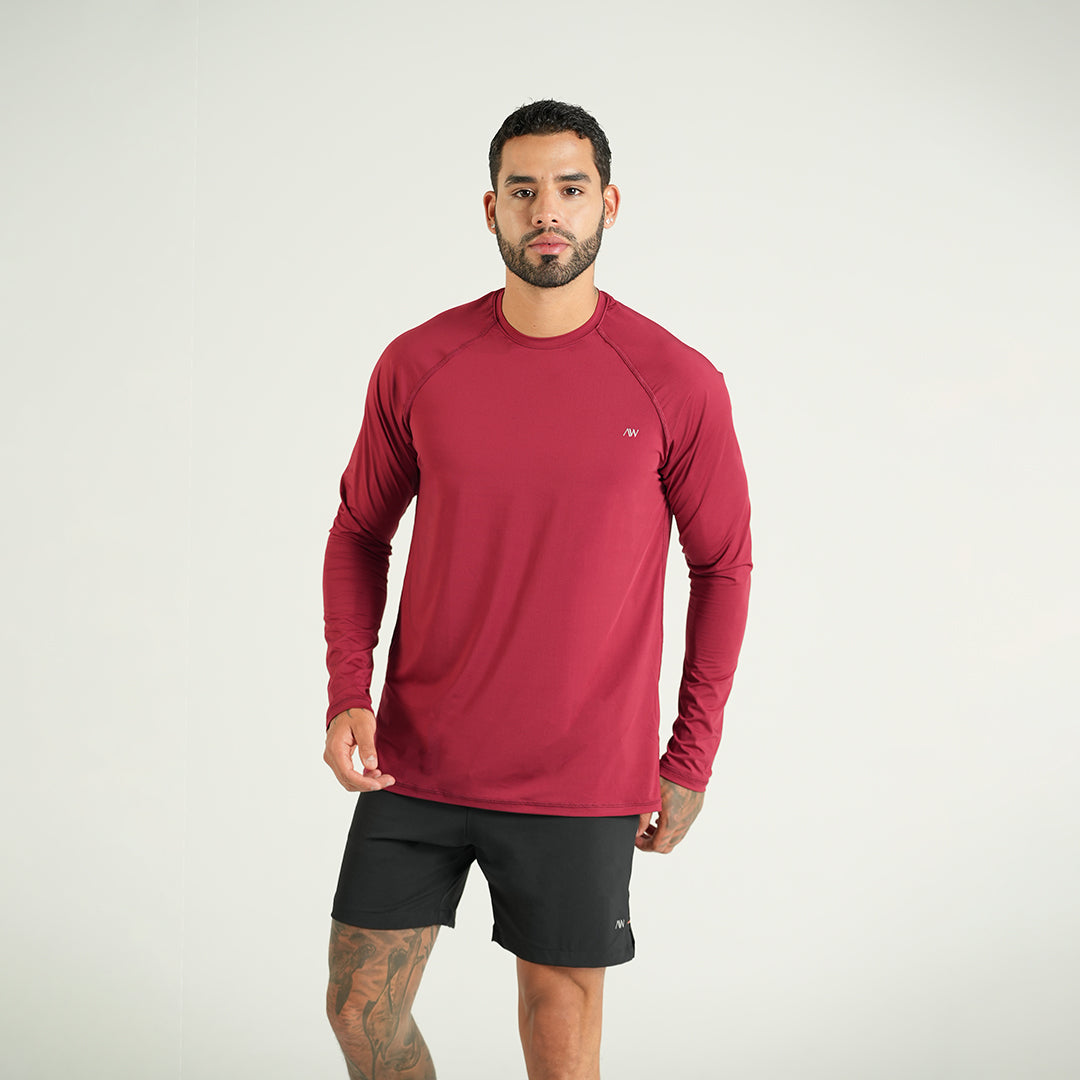 Long sleeve Men Deep Red
