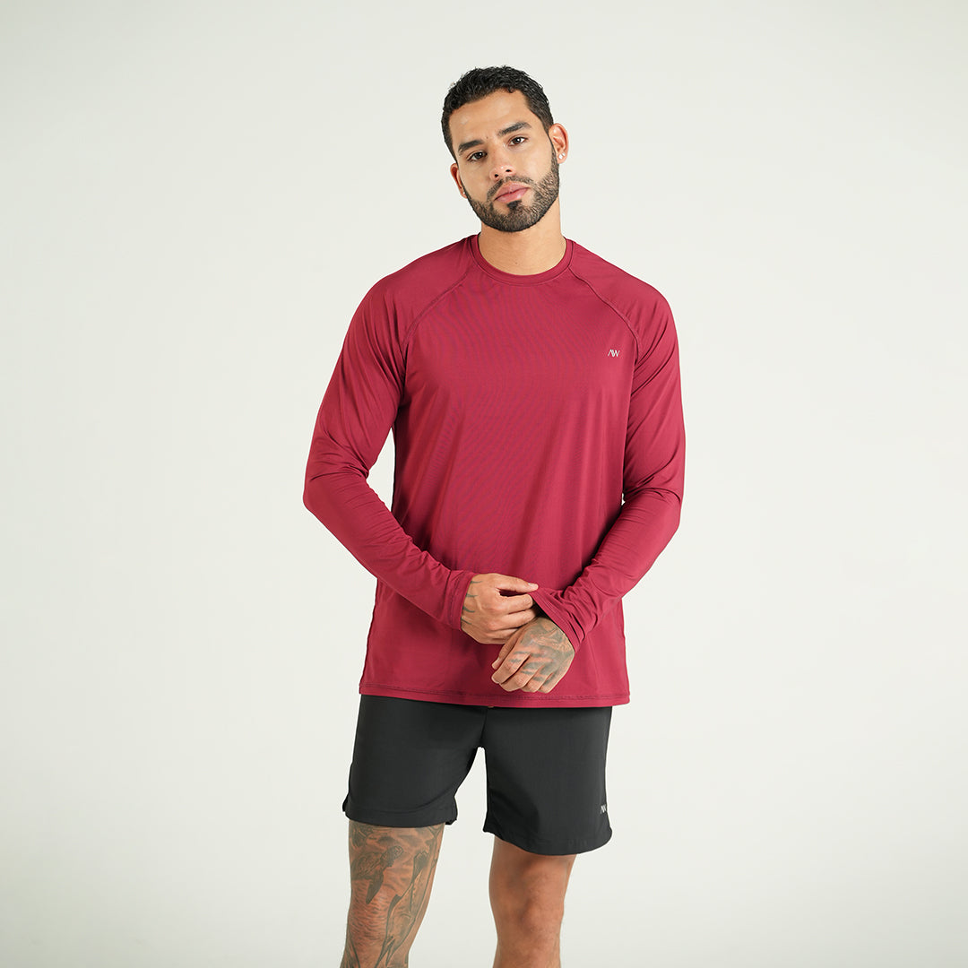 Long sleeve Men Deep Red
