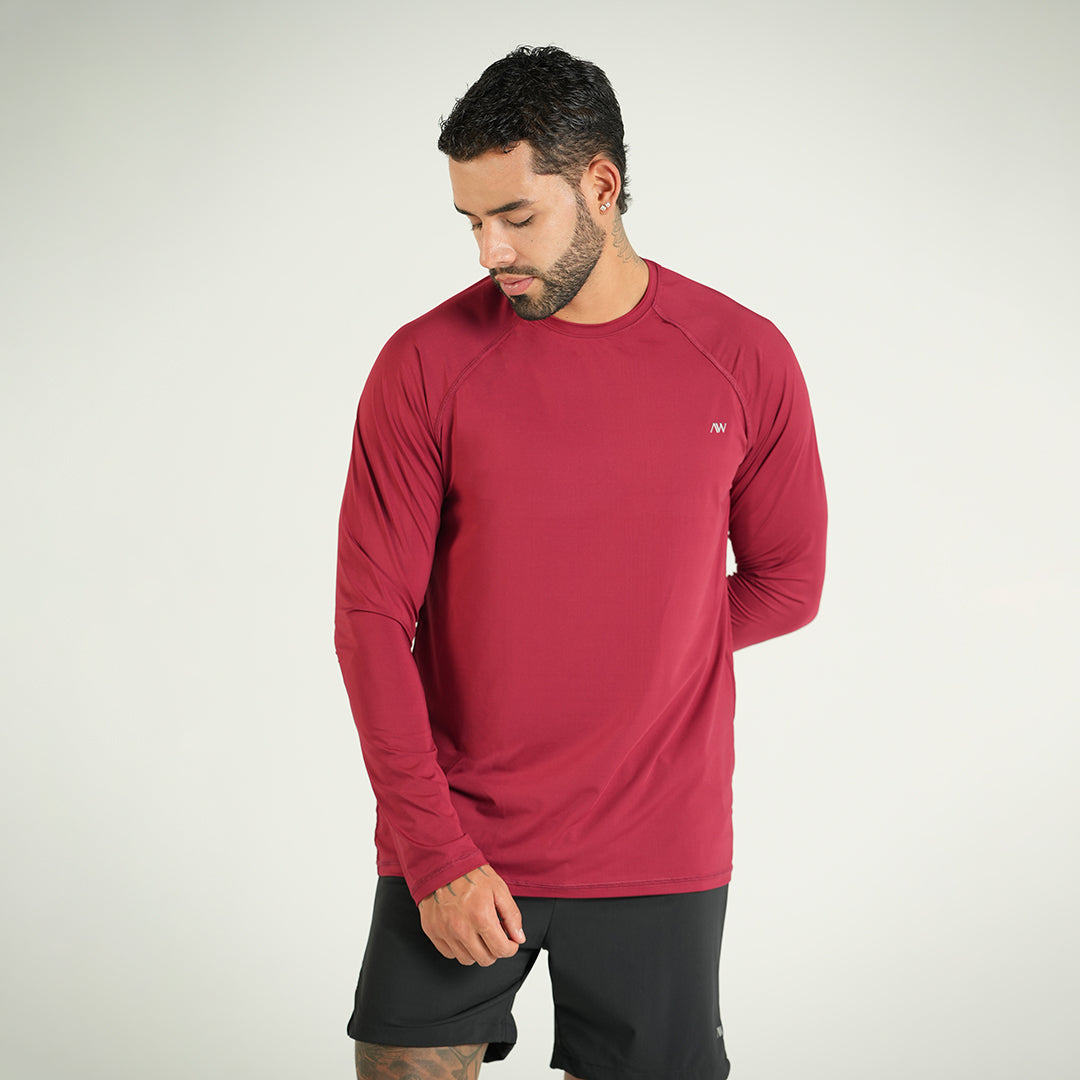 Long sleeve Men Deep Red