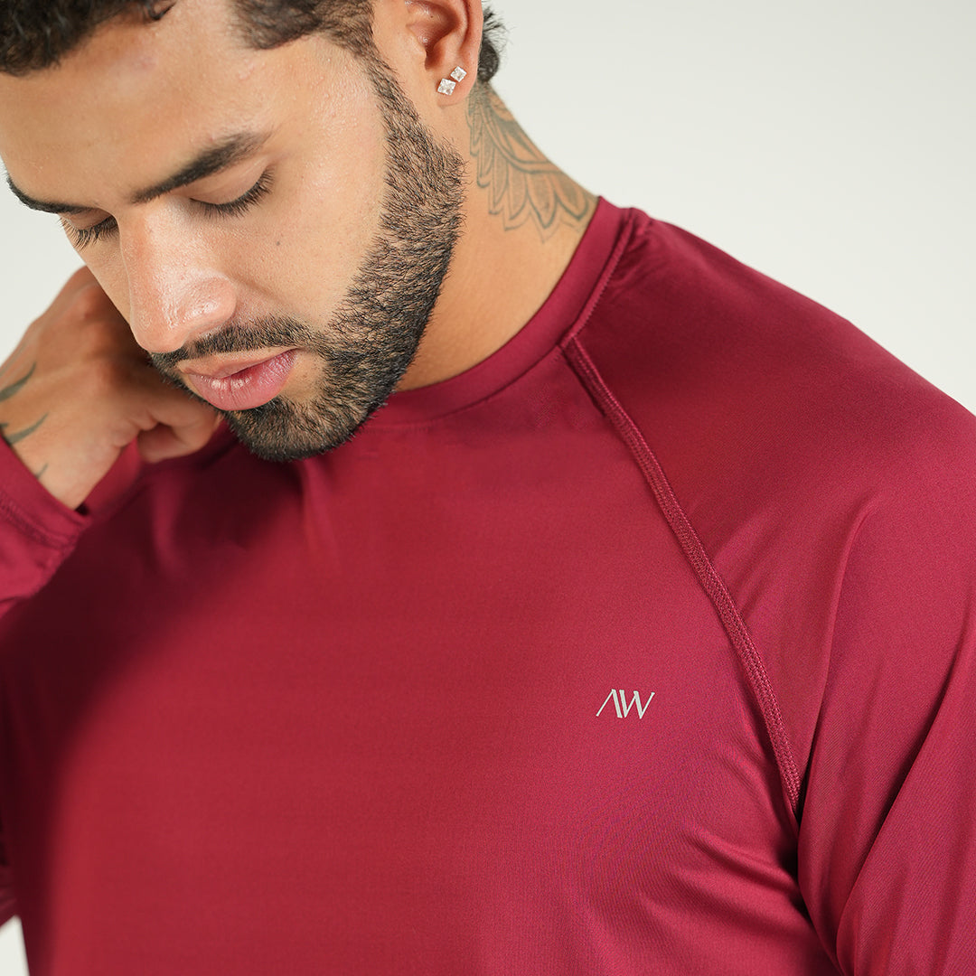 Long sleeve Men Deep Red