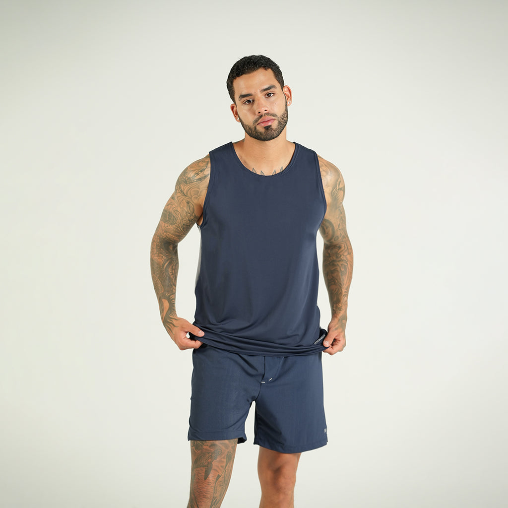 Crimson men tank Navy