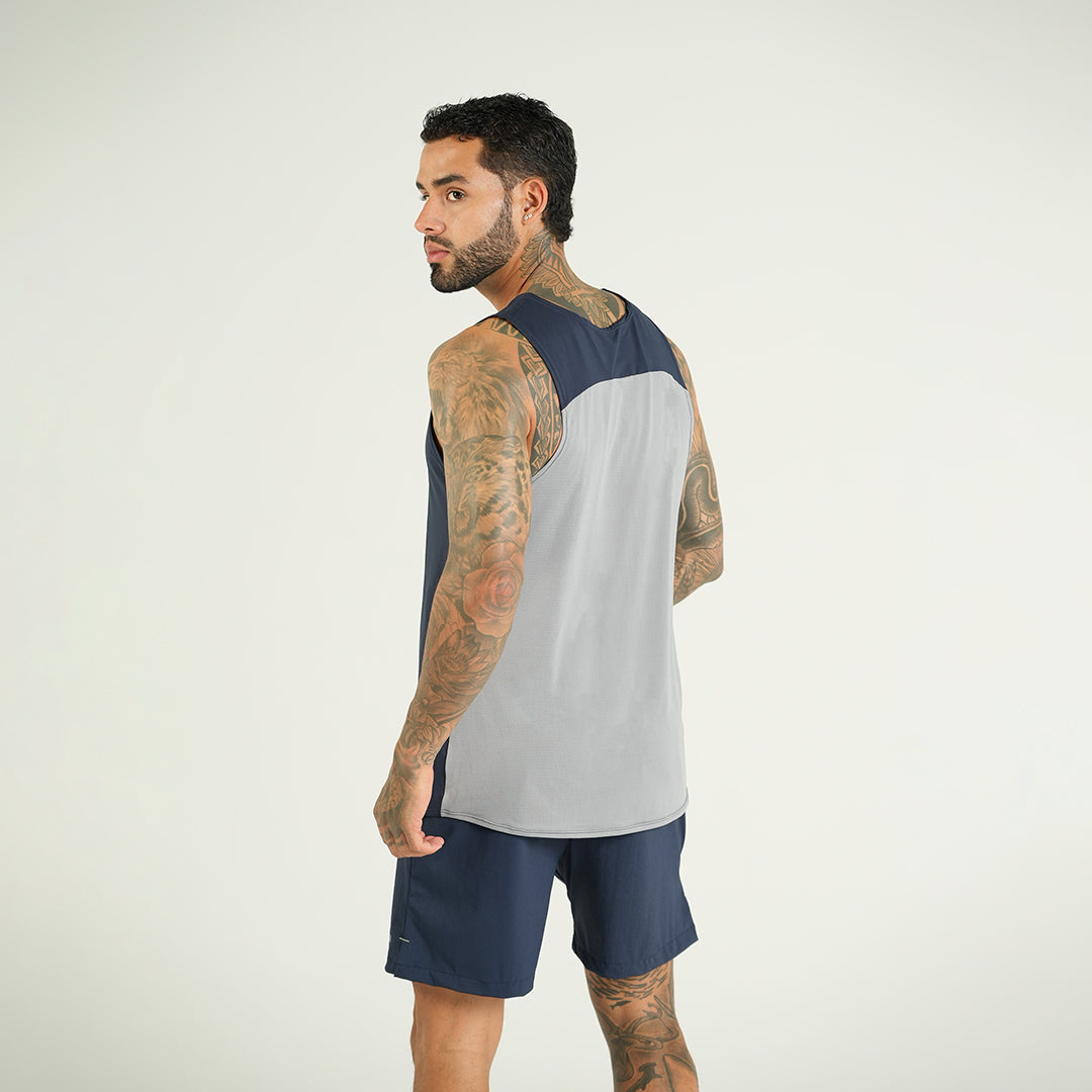 Crimson men tank Navy