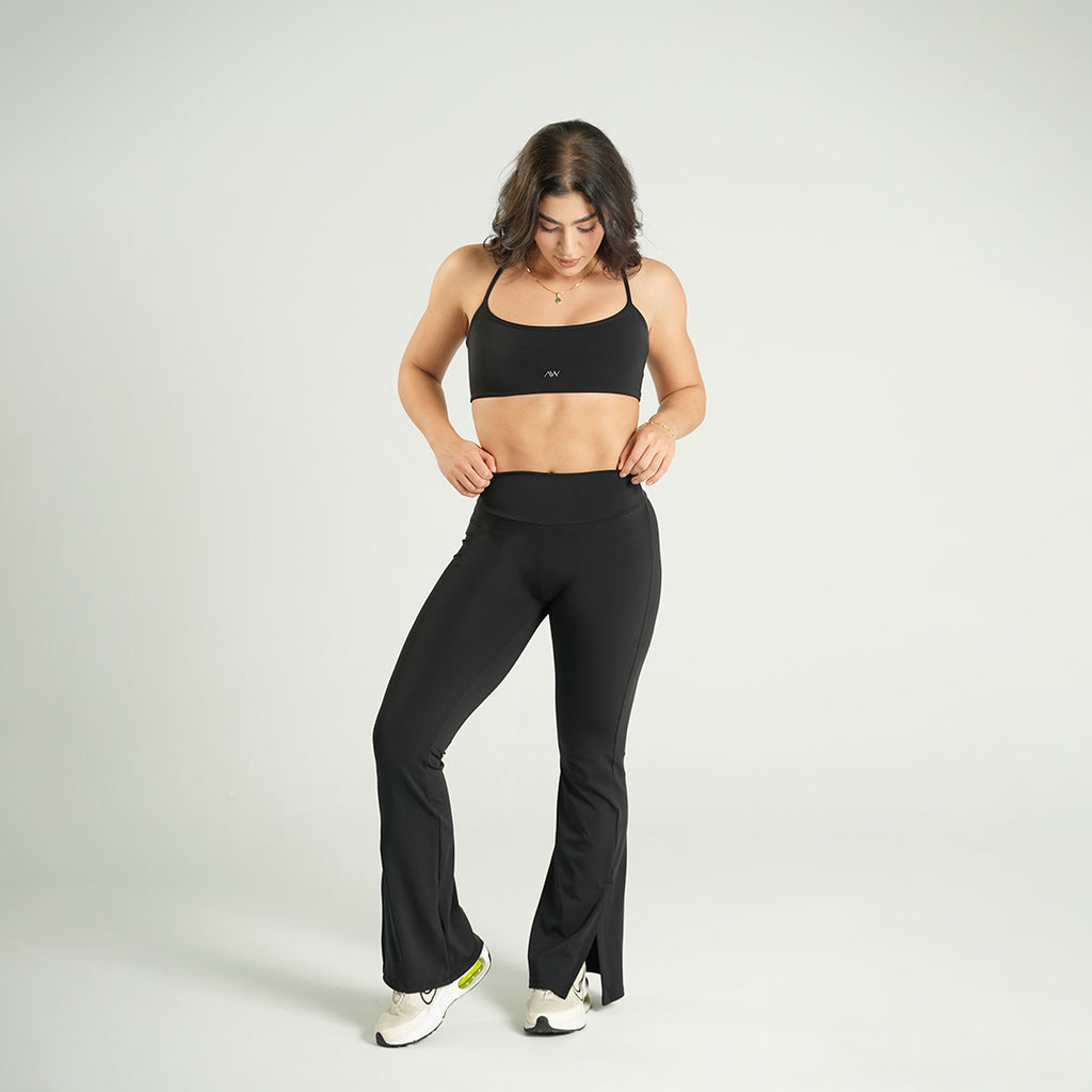 High Waist Flare Leggings Sens  Negro