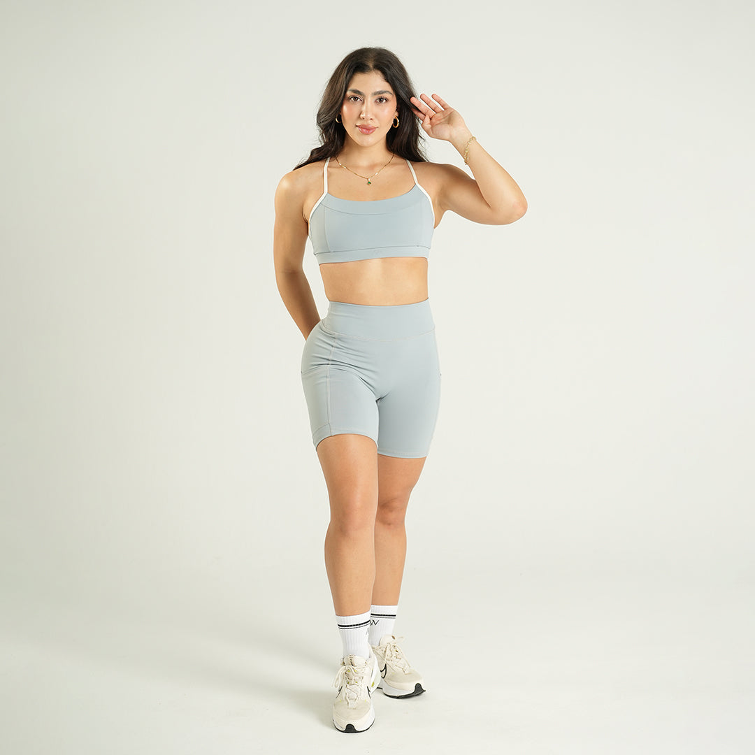 Square sport bra Cosmic Grey