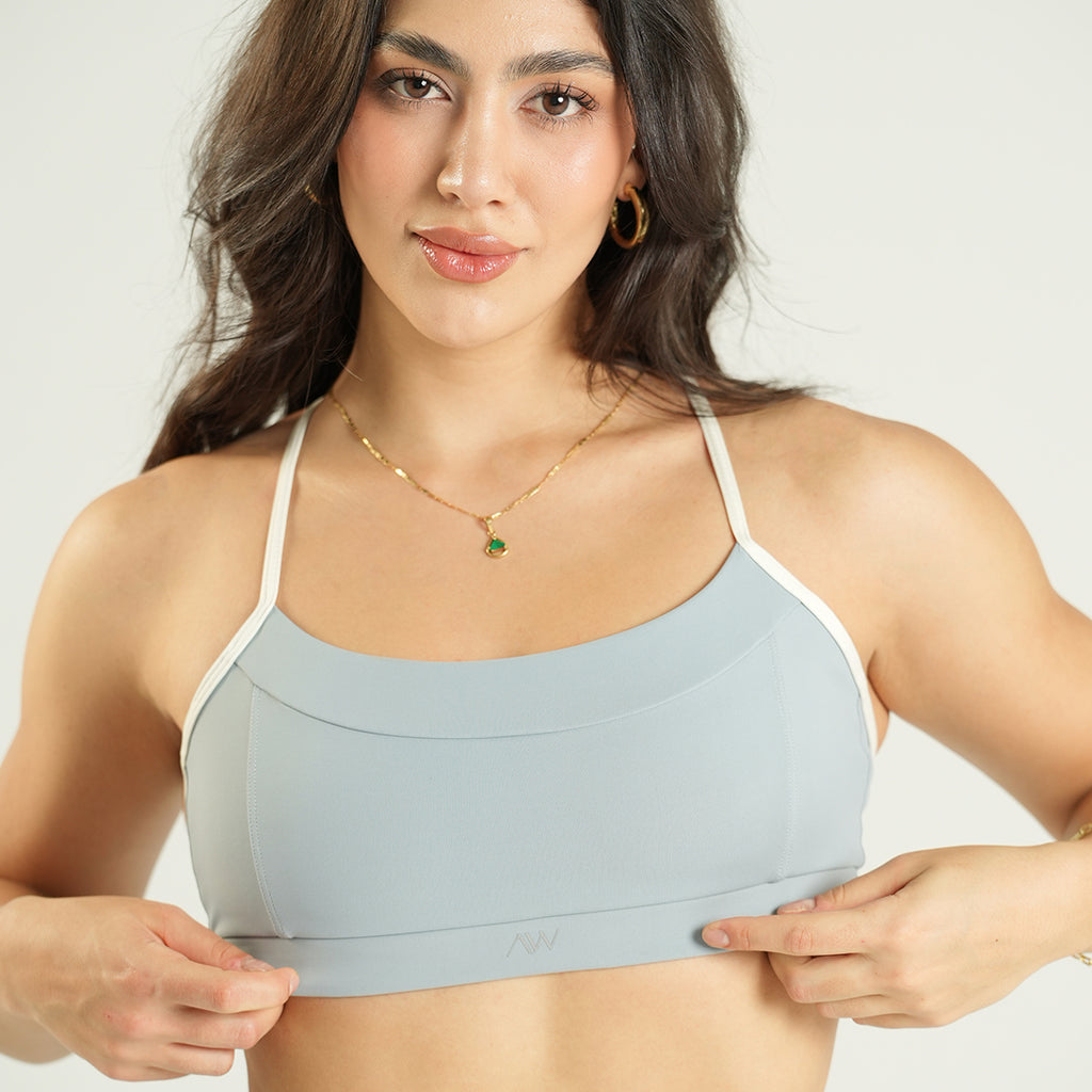 Square sport bra Cosmic Grey