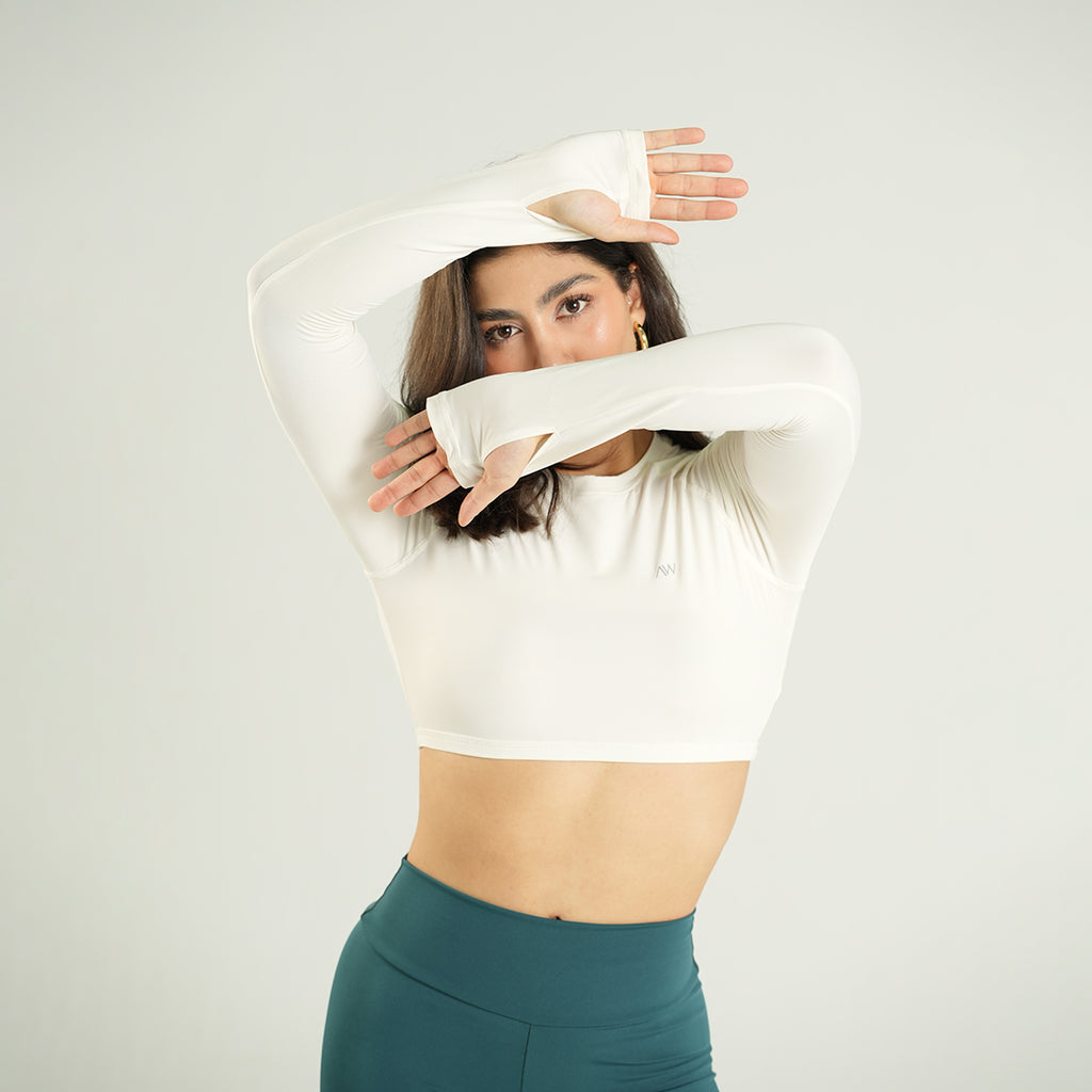 Long Sleeve Crop Crudo