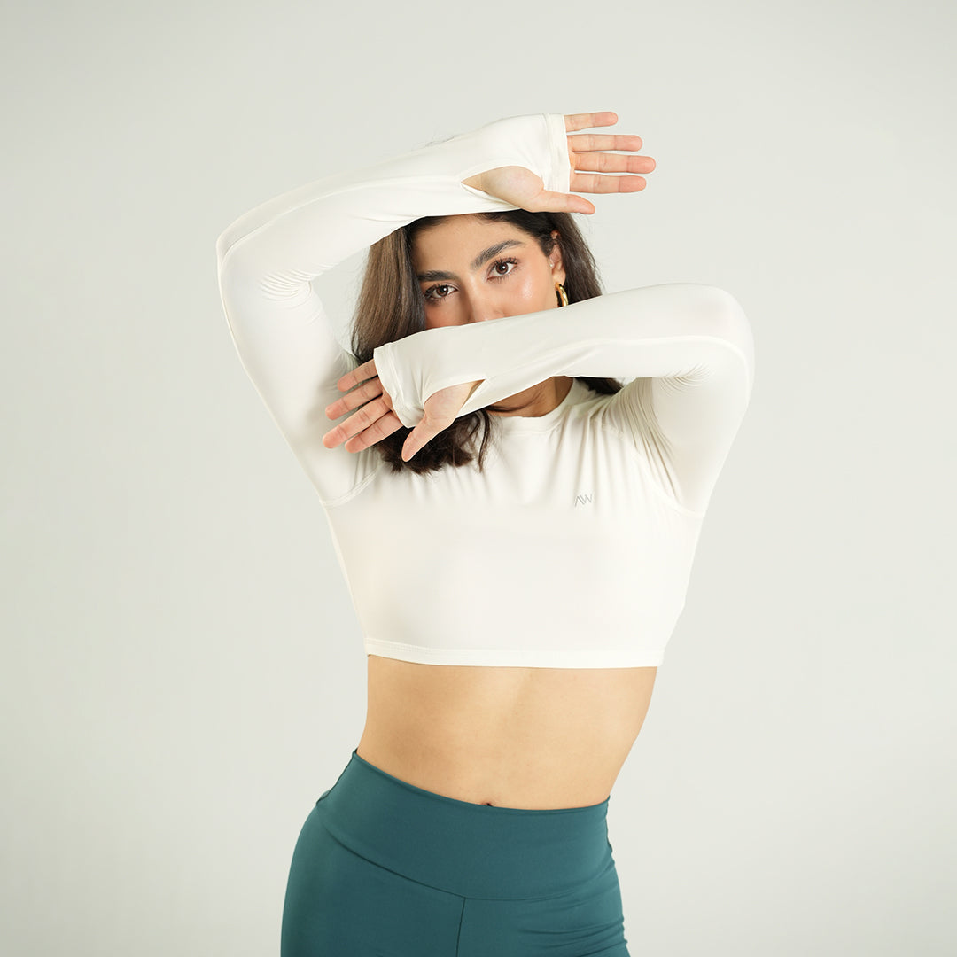 Long Sleeve Crop Crudo