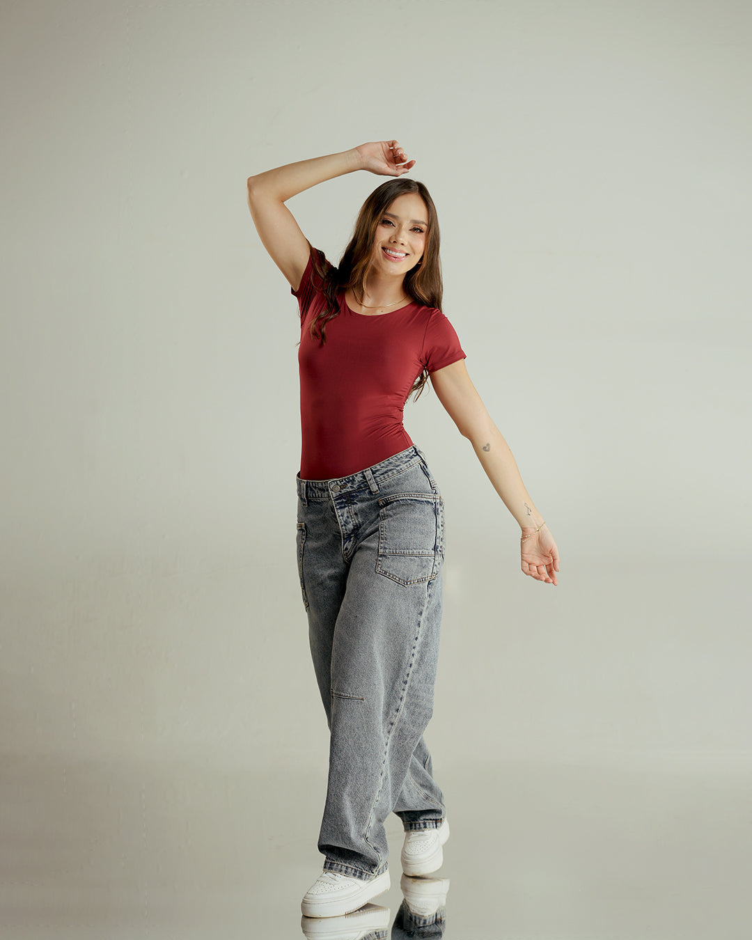 BodySuit Tee Flow Deep Red