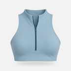 Quarter zip crop Tourmaline