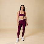 Contrast Leggings V Burgundy