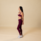 Contrast Leggings V Burgundy