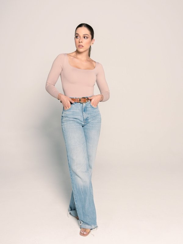 BodySuit Long Sleeve Almond - AW