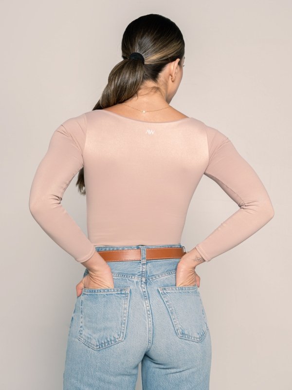 BodySuit Long Sleeve Almond - AW