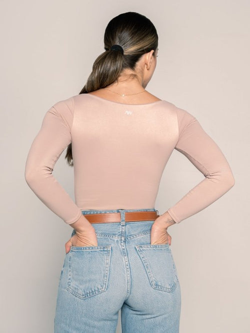 BodySuit Long Sleeve Almond - AW