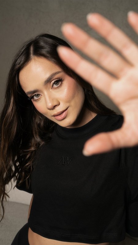 Classic Crop top AW Negro - AW