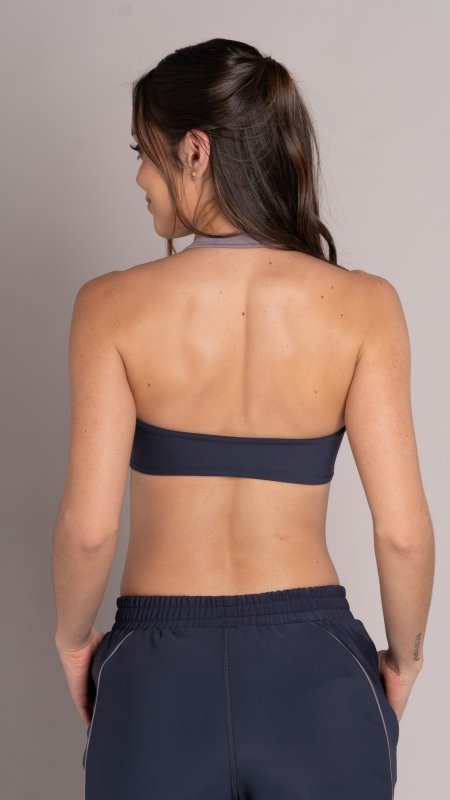 Contrast Halter top Azul Noche - AW