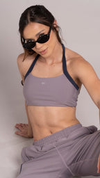 Contrast Halter top Morado - AW