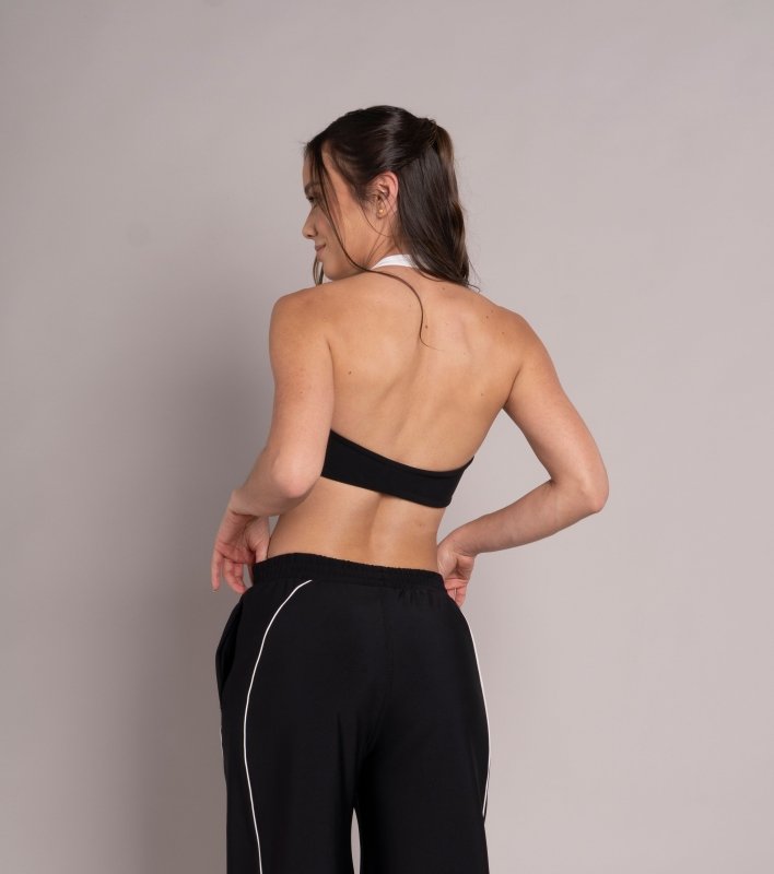 Contrast Halter top Negro - AW