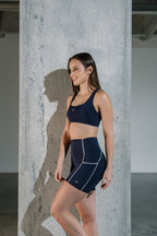 Contrast Pockets Biker Navy - AW