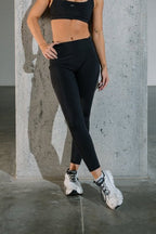 Contrast Pockets leggings Negro - AW