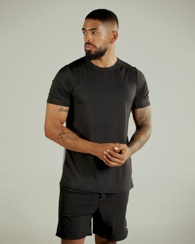 Crimson men short sleeve t shirt Negro - AW